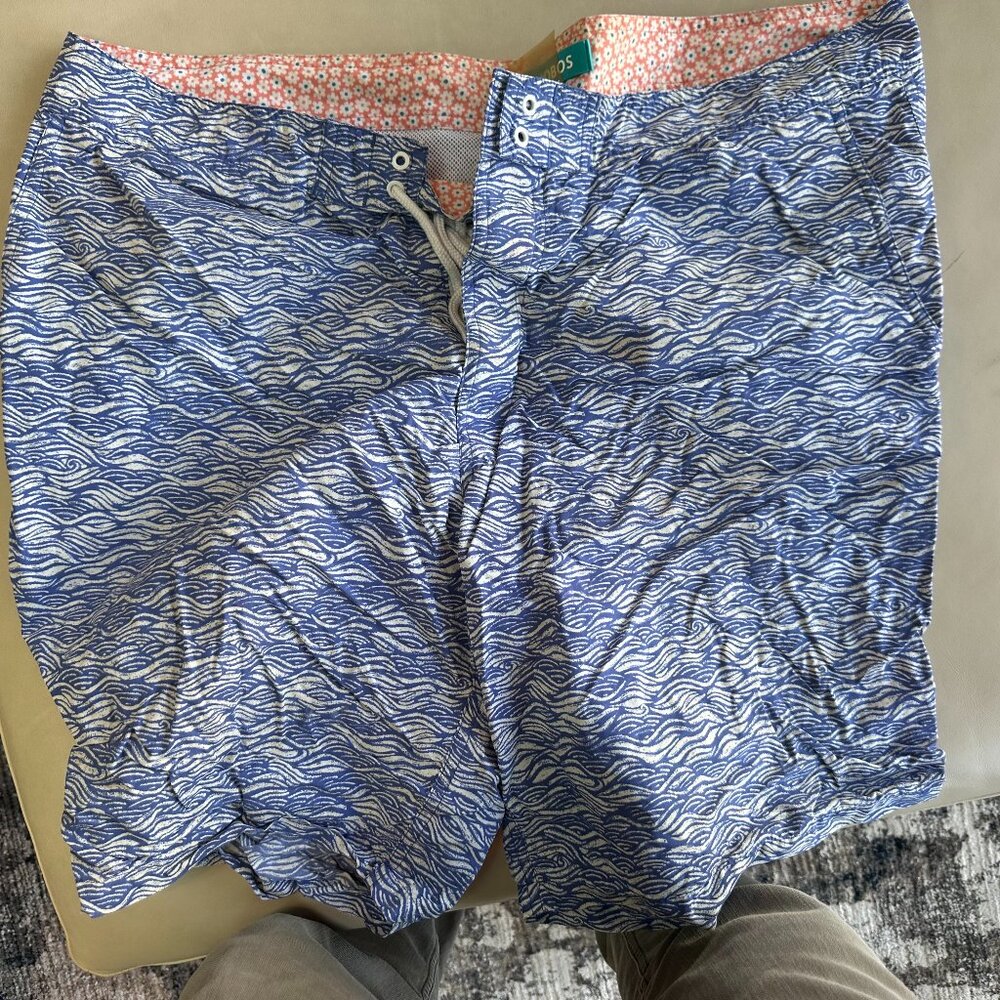 Bonobos Blue/White Swim Trunks - 38